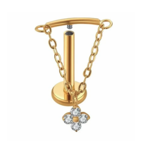 Arch chain & flower gold - REF PG034