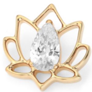 Lotus strass gold - REF PG044