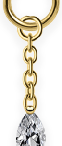 Rock strass charm gold - REF PG050