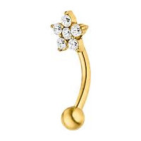 Micro banane medium flower gold - REF PG061