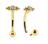 Micro banane marble & strass gold - REF PG062