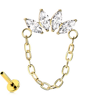 Arch rock & chain gold - REF PS065