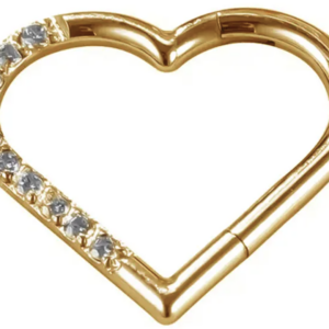Heart strass gold - REF PG080