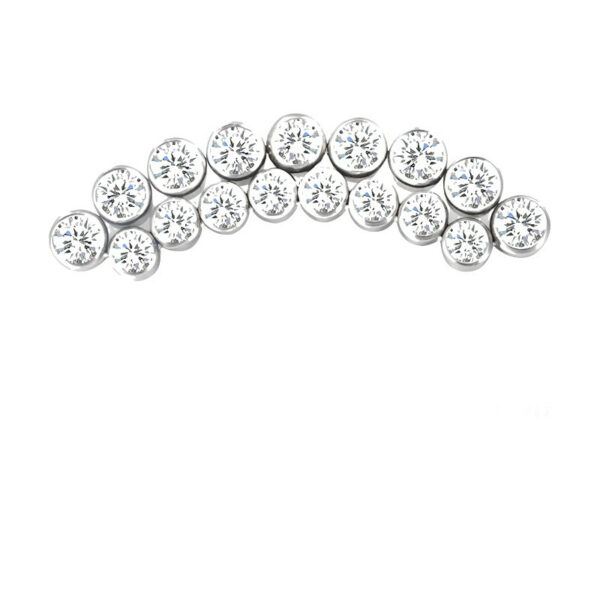 Arch strass double line silver - REF PS015