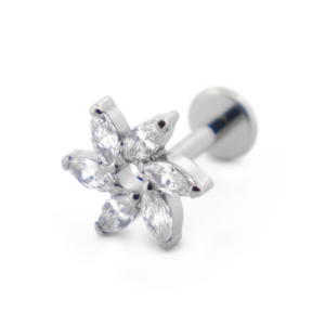 Flower strass silver - REF PS016