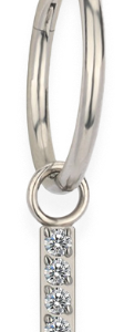 Line strass charm silver - REF PS020