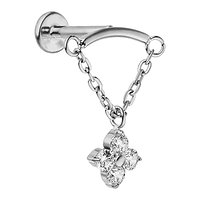 Arch chain & flower silver - REF PS040