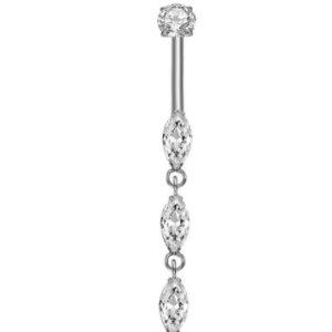 Nombril Chain & Rocks Silver - REF PS042