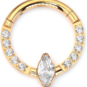 Circle & drop gold - REF PG087