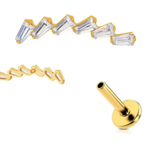 Small Arch spiked strass gold - REF PG0105