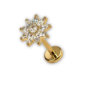 Flower strass gold - REF PG0117