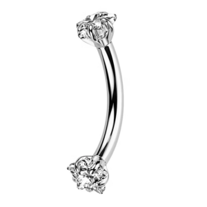 Micro banane strass silver - REF PS077