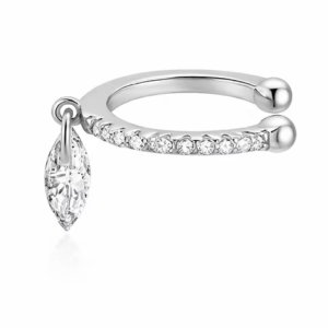 Fausse boucle drop silver - PS084