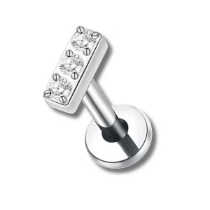 3 strass silver - REF PS091